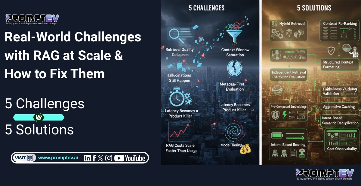 Real-World Challenges with RAG at Scale & How to Fix Them:  5 Challenges vs 5 Solutions